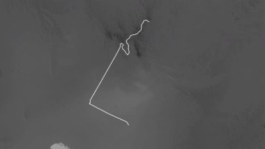 Borkou - Çad bölgesi, çıkarıldı. Gri Tonlama