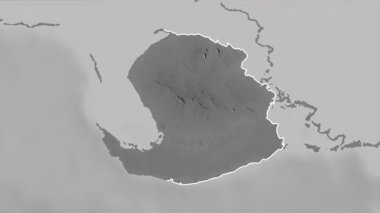 Isla de la Juventud, Küba, çıkarıldı. Gri Tonlama