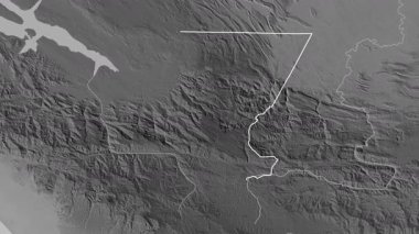 Huehuetenango, Guatemala, çıkarıldı. Gri Tonlama