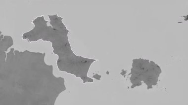 Bangka-Belitung, Endonezya, çıkarıldı. Gri Tonlama