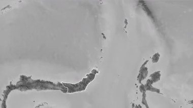 Sulawesi Utara, Endonezya, çıkarıldı. Gri Tonlama