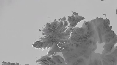 Donegal, İrlanda, çıkarıldı. Gri Tonlama