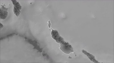 Bougainville, Papua Yeni Gine, çıkarıldı. Gri Tonlama