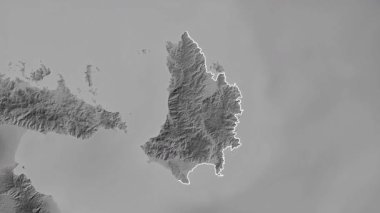 Katanduanes, Filipinler, çıkarıldı. Gri Tonlama