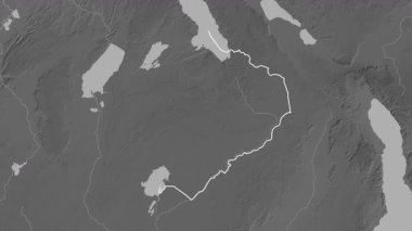 Kuzey, Zambiya, çıkarıldı. Gri tonlu harita