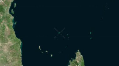 Aldabra - Seyşeller yakın çekim - uydu. Önizleme. Etiketler.