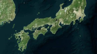 Awaji Adası - Japonya yakın çekim - uydu. Önizleme. Etiketler.