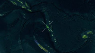 Espiritu Santo, New Hebrides - Vanuatu yakın çekim - uydu. Önizleme. Etiketler.