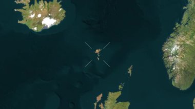 Faroe Adaları 'na yakın uydu görüntüleri. Önizleme. Etiketler.