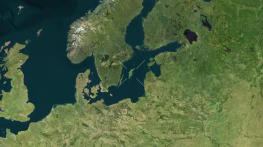 Gotland, İsveç yakın çekim uydusu. Önizleme. Etiketler.