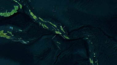 Guadalcanal, Solomon Adaları yakın çekim uydusu. Önizleme. Etiketler.