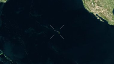 Hawaiian Islands - United States close-up - satellite. Preview. Labels.