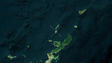 Izena Adası - Japonya yakın çekim - uydu. Önizleme. Etiketler.