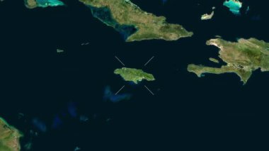 Jamaika yakın çekim uydusu. Önizleme. Etiketler.