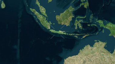 Java Adası - Endonezya yakın çekim - uydu. Önizleme. Etiketler.