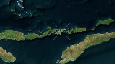 Lembata Adası - Endonezya yakın çekim - uydu. Önizleme. Etiketler.