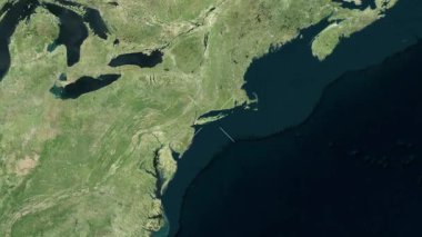 Long Island, Birleşik Devletler yakın çekim uydusu. Önizleme. Etiketler.