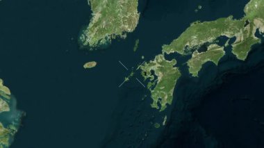 Nakadori Adası - Japonya yakın-uydu. Önizleme. Etiketler.