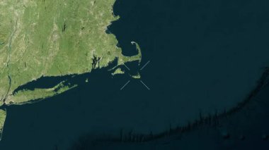 Nantucket Adası, Birleşik Devletler yakın çekim uydusu. Önizleme. Etiketler.