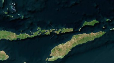 Pantar Adası - Endonezya yakın çekim - uydu. Önizleme. Etiketler.