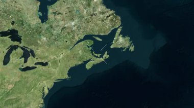 Prens Edward Adası - Kanada yakın çekim - uydu. Önizleme. Etiketler.