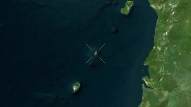 Principe-Sao Tome ve Principe yakın çekim uydusu. Önizleme. Etiketler.