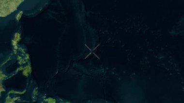 Rota - Kuzey Mariana Adaları yakın çekim - uydu. Önizleme. Etiketler.