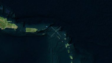 Saint Martin yakın çekim uydusu. Önizleme. Etiketler.