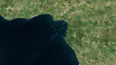 Sao Tome ve Principe yakın çekim uydusu. Önizleme. Etiketler.