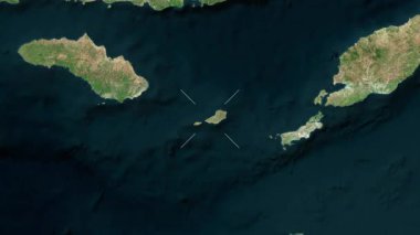 Sawu Adası - Endonezya yakın çekim - uydu. Önizleme. Etiketler.