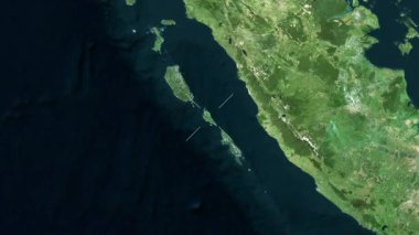 Sipura Adası - Endonezya yakın çekim - uydu. Önizleme. Etiketler.