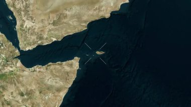 Sokotra Adaları - Yemen yakın çekim - uydu. Önizleme. Etiketler.