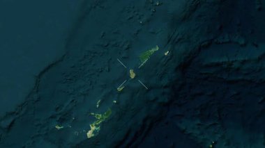 Tokunoshima Adası - Japonya yakın çekim - uydu. Önizleme. Etiketler.