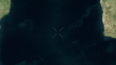 Tristan-da-Cunha Adası - Saint-Helena yakın çekim uydusu. Önizleme. Etiketler.