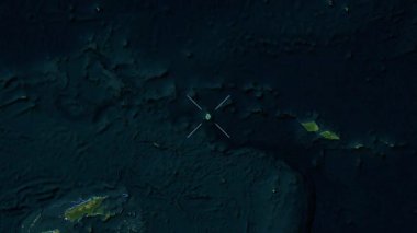 Wallis Adası - Wallis ve Futuna yakın çekim - uydu. Önizleme. Etiketler.