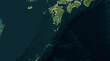 Yakushima Adası - Japonya yakın-uydu. Önizleme. Etiketler.