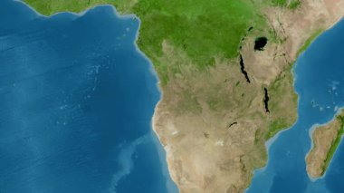 Angola haritası - süzül. Gölge. Uydu.