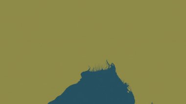 Bangladeş haritası - süzül. Gölge. Desen.