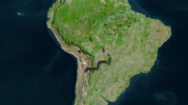 Bolivya haritası - özet. Gölge. Uydu.