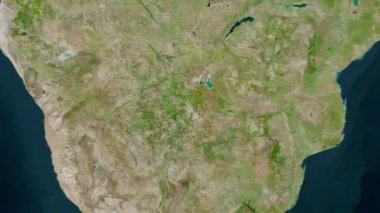 Botswana haritası - sağlam. Gölge. Uydu.