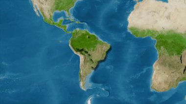 Brezilya haritası - özüt. Gölge. Uydu.