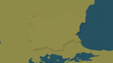 Bulgaristan haritası - sağlam. Gölge. Desen.