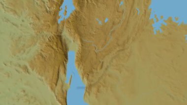 Burundi haritası - sağlam. Gölge. Fiziksel.