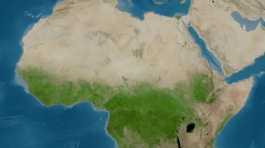 Çad haritası - süzül. Gölge. Uydu.