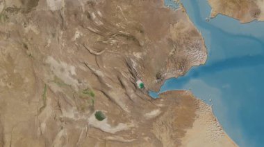 Cibuti haritası - sür. Gölge. Uydu.