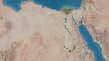 Mısır haritası - sür. Gölge. Uydu.