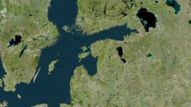 Estonya haritası - süzül. Gölge. Uydu.