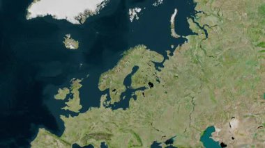 Finlandiya haritası - süzül. Gölge. Uydu.