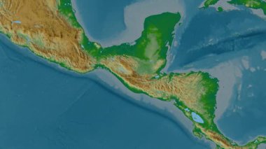 Guatemala haritası - süzül. Gölge. Fiziksel.