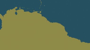 Guyana haritası - süzül. Gölge. Desen.